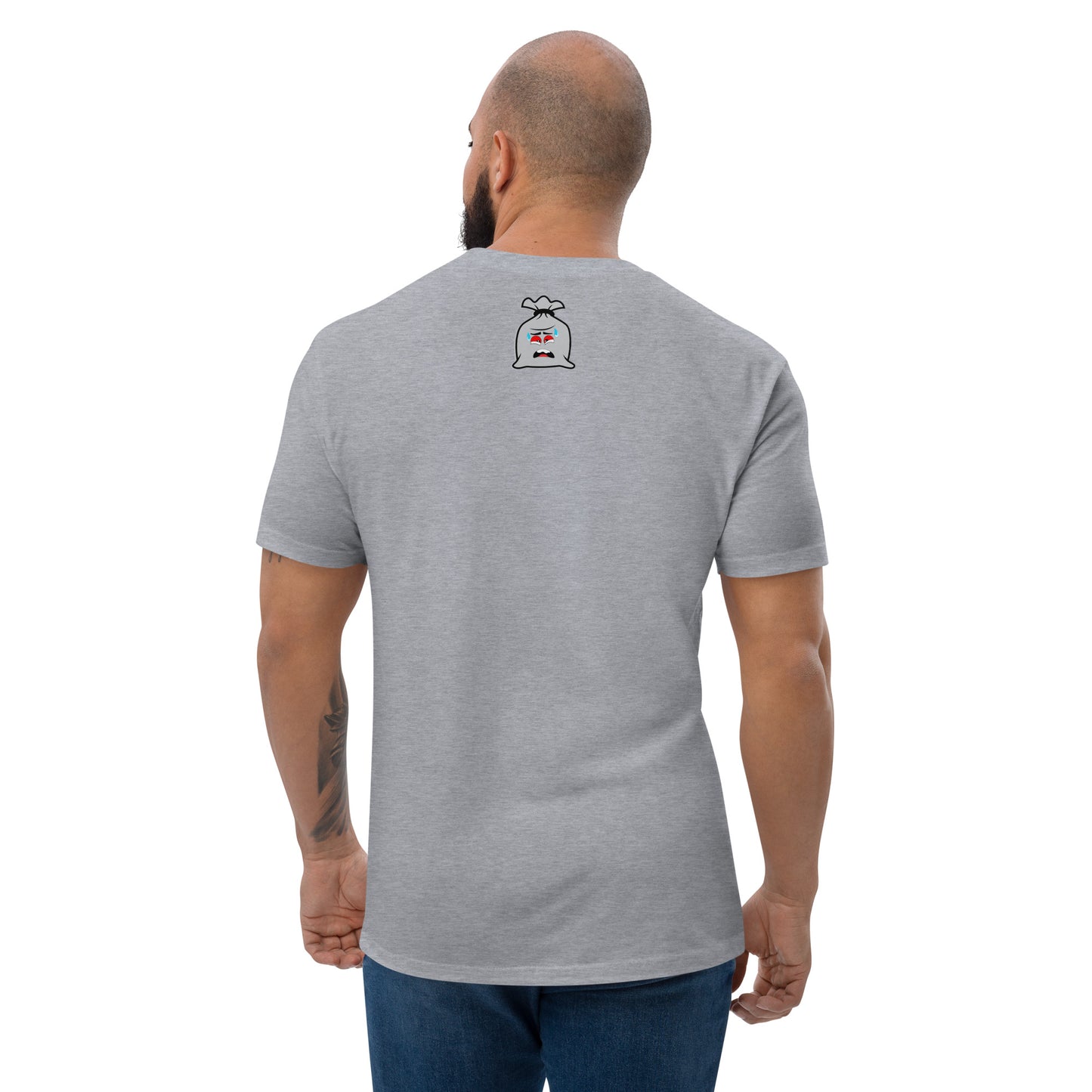 Scared Money Embroidered Form Fitting Short Sleeve T-shirt