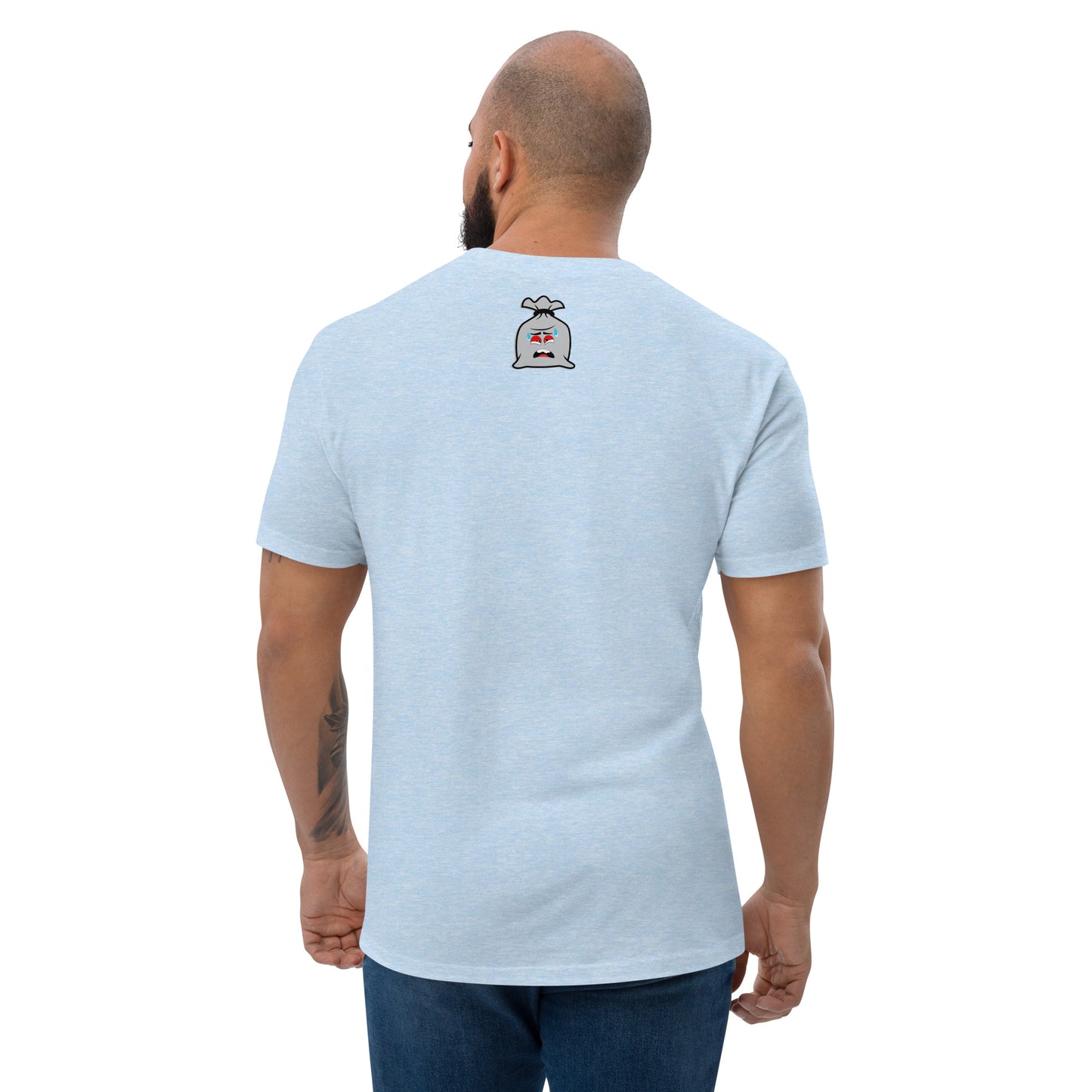 Scared Money Embroidered Form Fitting Short Sleeve T-shirt
