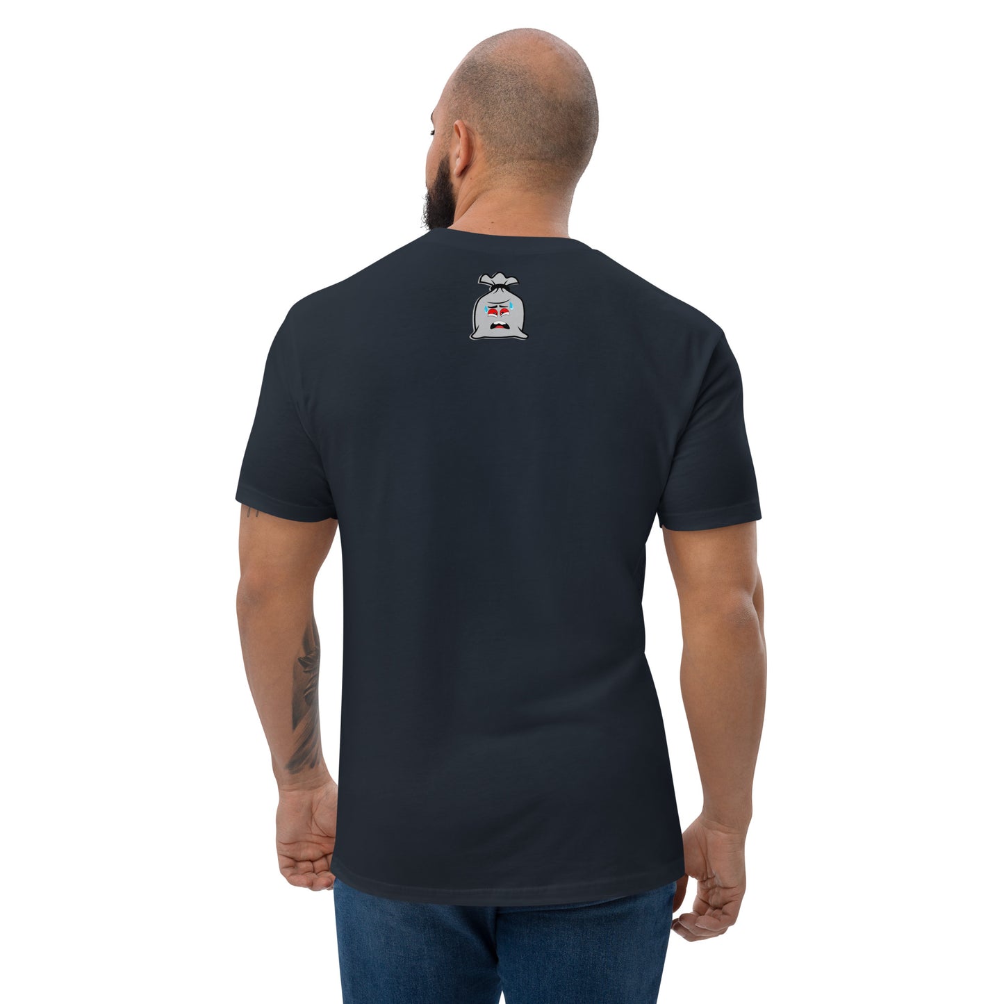 Scared Money Embroidered Form Fitting Short Sleeve T-shirt