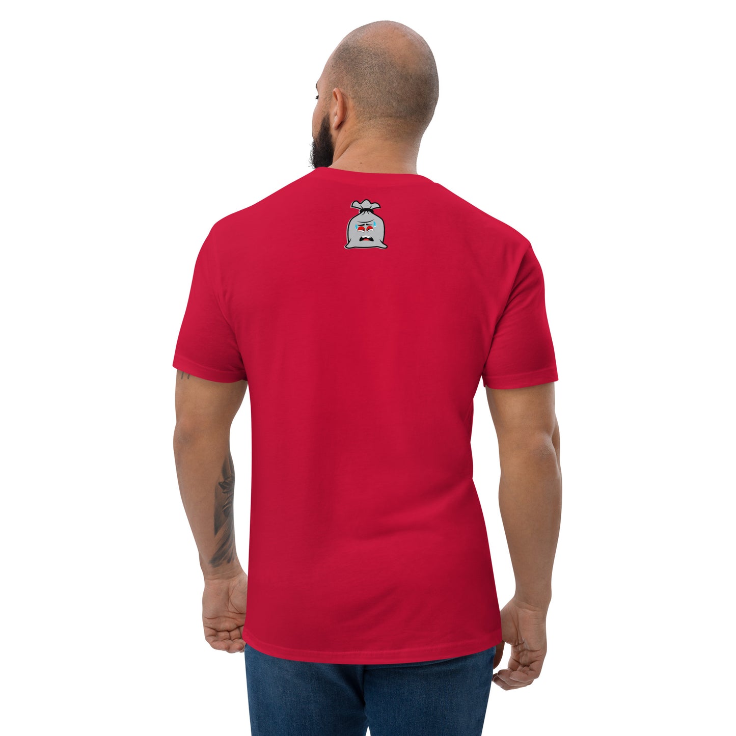 Scared Money Embroidered Form Fitting Short Sleeve T-shirt