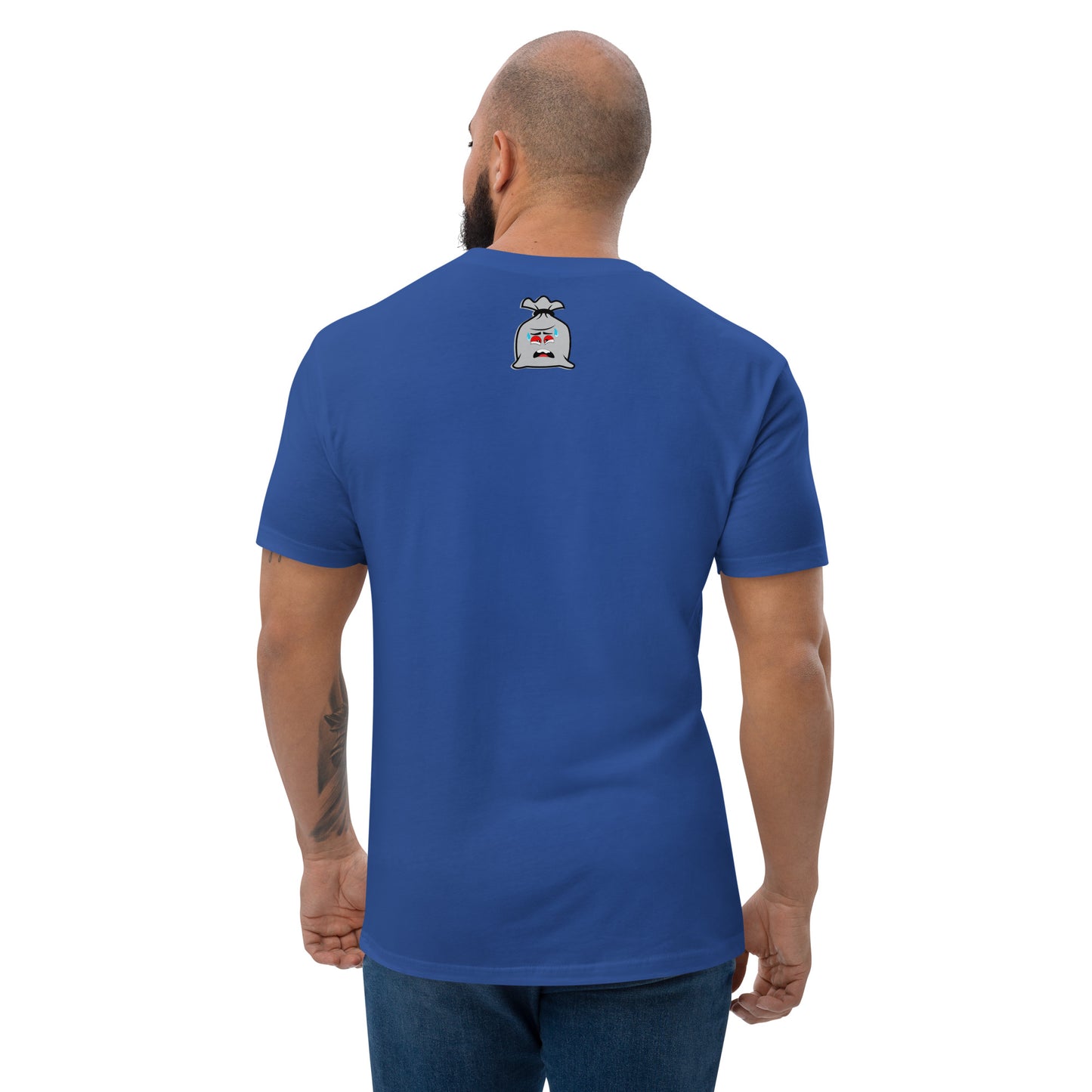 Scared Money Embroidered Form Fitting Short Sleeve T-shirt