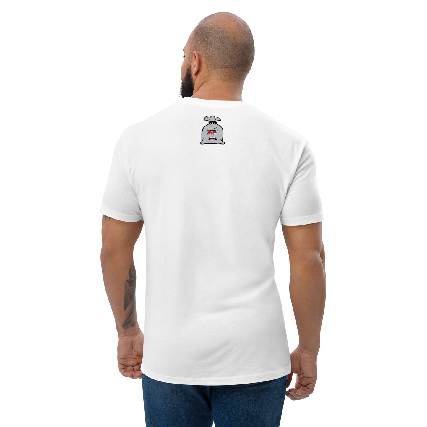 Scared Money Embroidered Form Fitting Short Sleeve T-shirt
